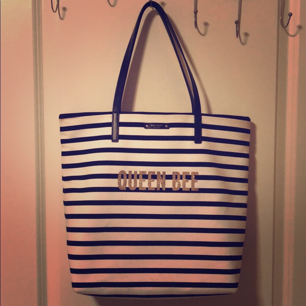 Kate spade queen bee striped bag - gently used